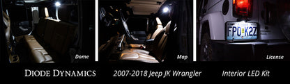 Wrangler JK 4-türiges Innenraum-Kit Stufe 1, Cool White Diode Dynamics