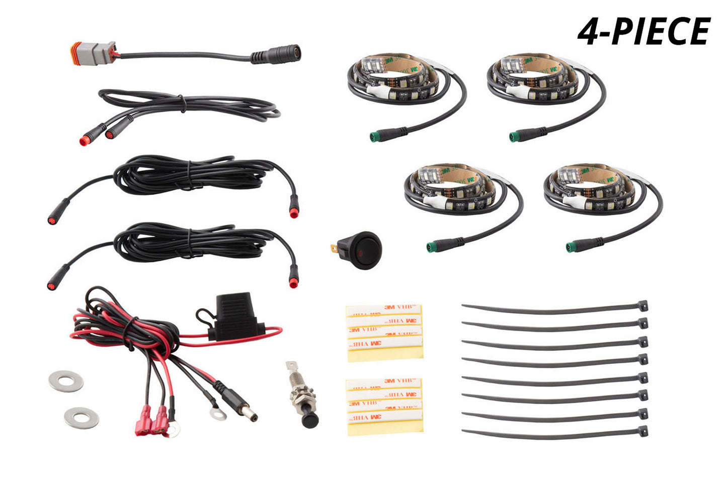 RGBW Engine Bay Strip Kit 4pc Multicolor Diode Dynamics