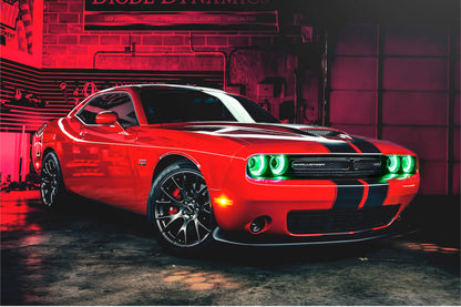 Placas LED DRL RGBW para Dodge Challenger 2015-2021