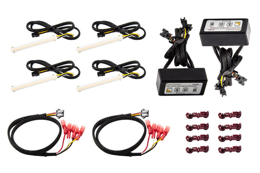 Kit de luces LED de tira de alta densidad SF Switchback Quad de 3 pulgadas Diode Dynamics