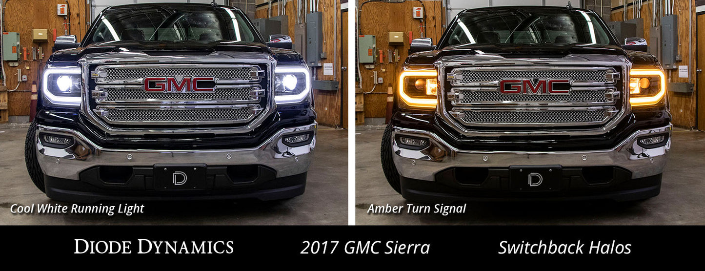 Halos LED GMC Sierra Switchback 16-18 Sierra 1500 Dinámica de diodos