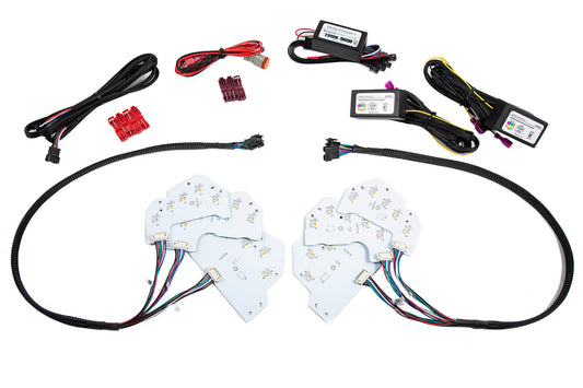 Placas LED RGBWA DRL para Ford Mustang USDM 2018-2021