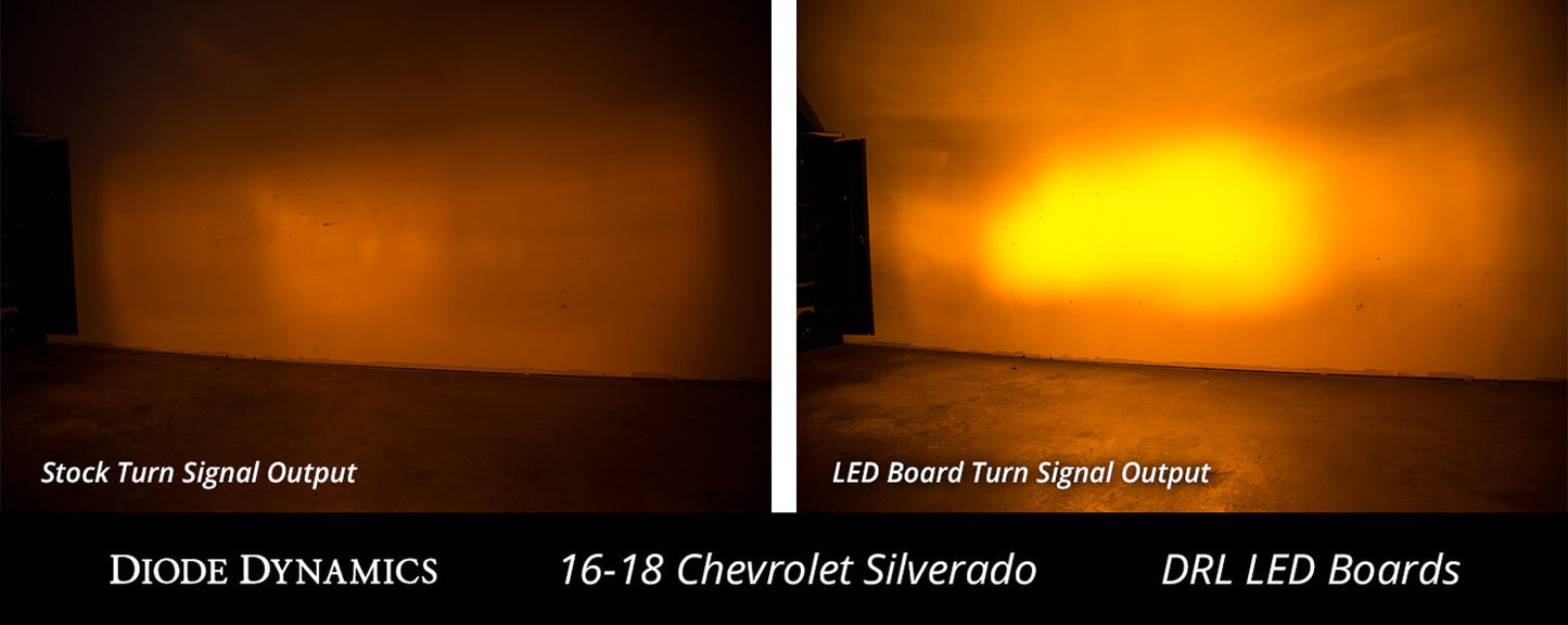 Silverado 2016-2018 Amber DRL Boards Diode Dynamics