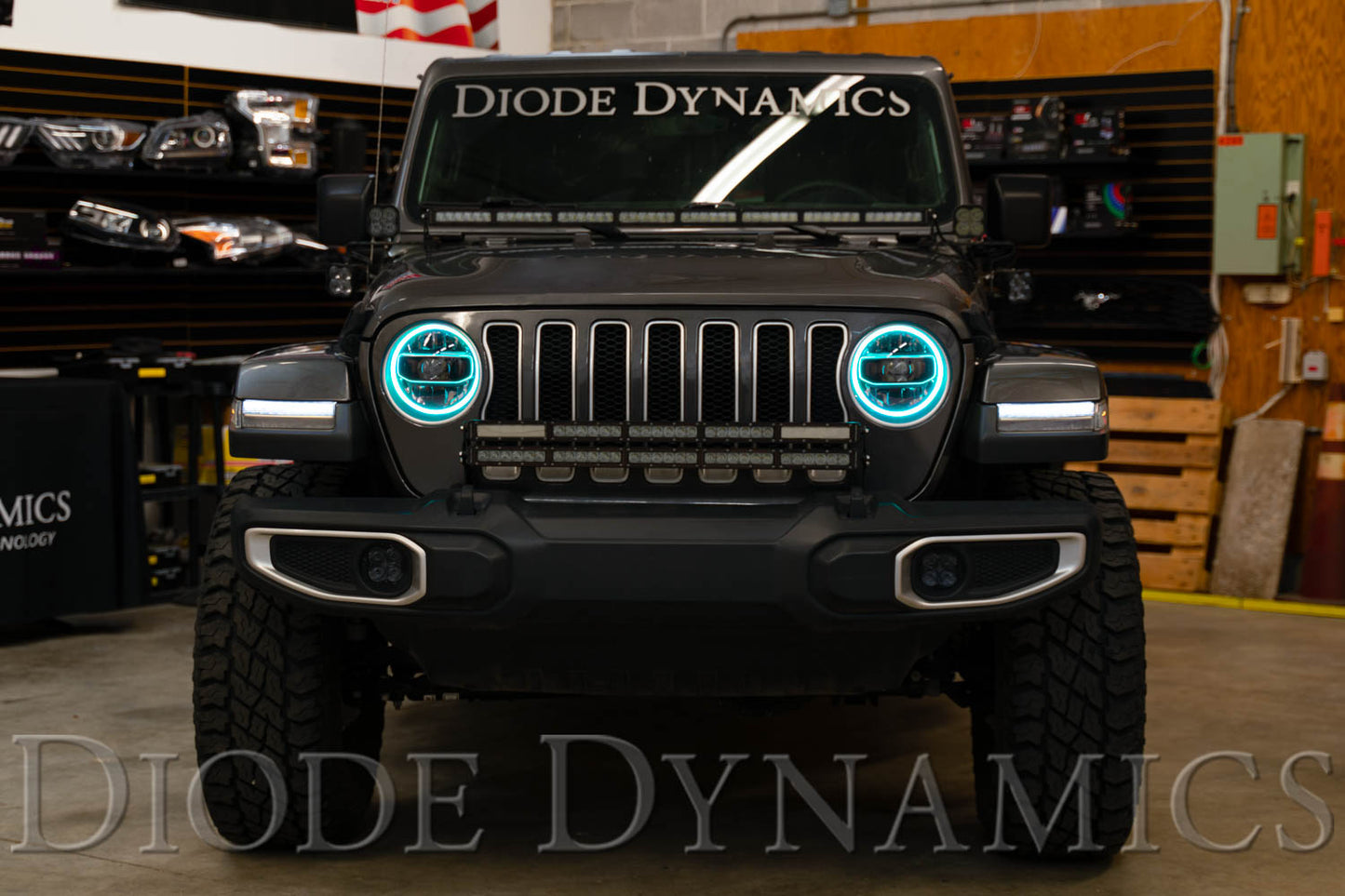 Halos LED RGBW HD para Jeep JL Wrangler/Gladiator 2018-2021