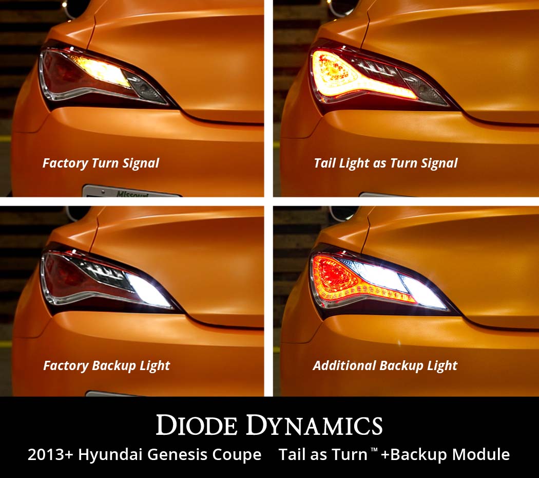 Hyundai Genesis Coupe Tail as Turn Kit w/ Backup Stage 2 Diode Dynamics