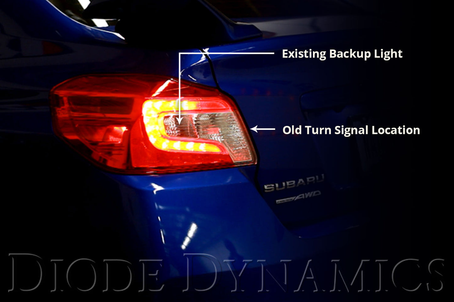 Tail-as-Blinker-Kit mit Backup für 2015-2021 Subaru WRX / STi, Stufe 1