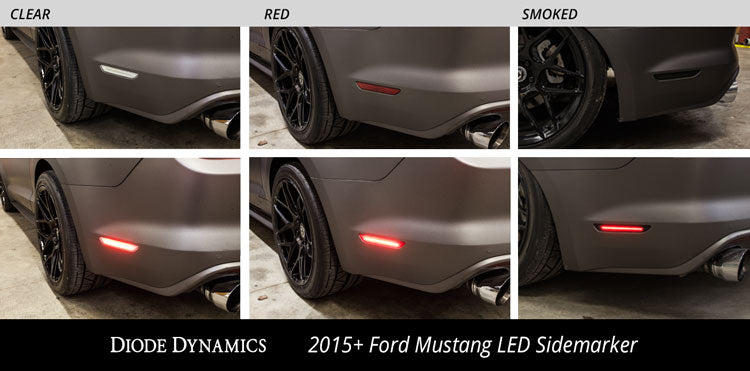 LED Sidemarkers for 2015-2021 Ford Mustang, Smoked (set)