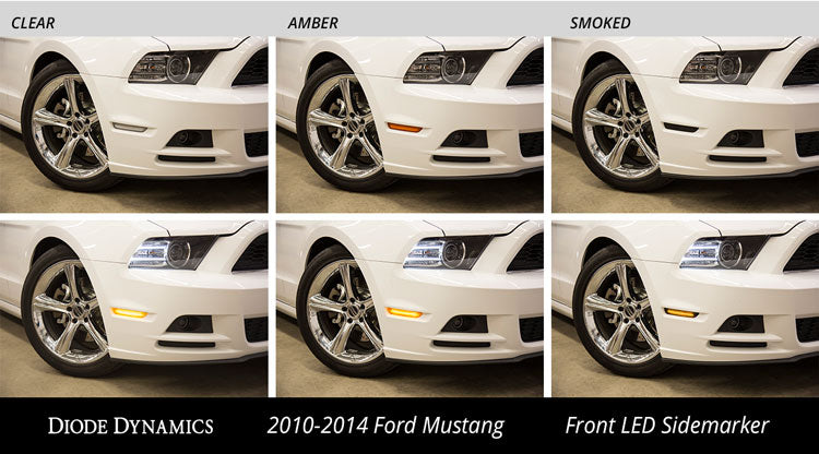 Mustang 2010 LED Sidemarkers Smoked Set Diode Dynamics