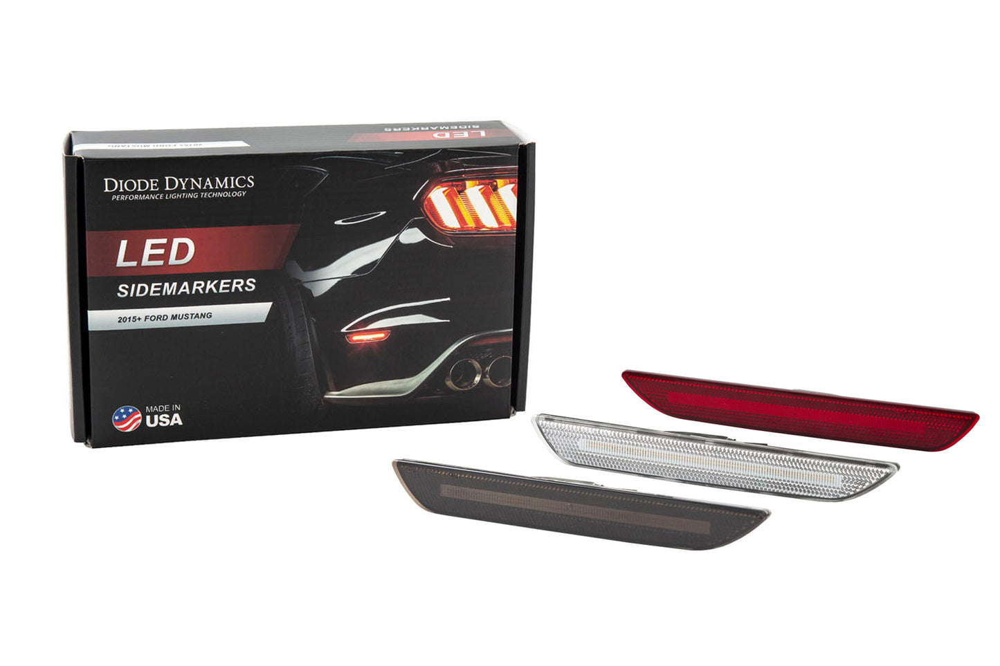 LED Sidemarkers for 2015-2021 EU/AU Ford Mustang, Clear (pair)