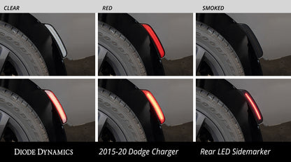 LED Sidemarkers for 2015-2021 Dodge Charger, Clear (set)