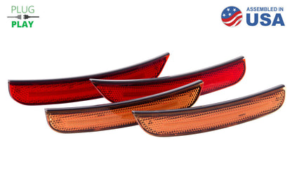 LED Sidemarkers for 2015-2021 Dodge Charger, Amber/Red (set)