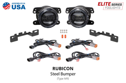 Elite Series Fog Lamps for 2020-2022 Jeep JT Gladiator Overland/Rubicon w/ Plastic Bumper