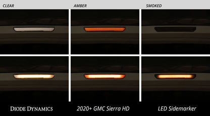 LED Sequential Sidemarkers for 20-21 Sierra 2500/3500 HD Smoked Set Diode Dynamics