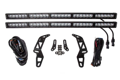 Kit de soporte de parachoques SS30 para Jeep JL Wrangler/Gladiator 2018-2021, conducción dual blanca