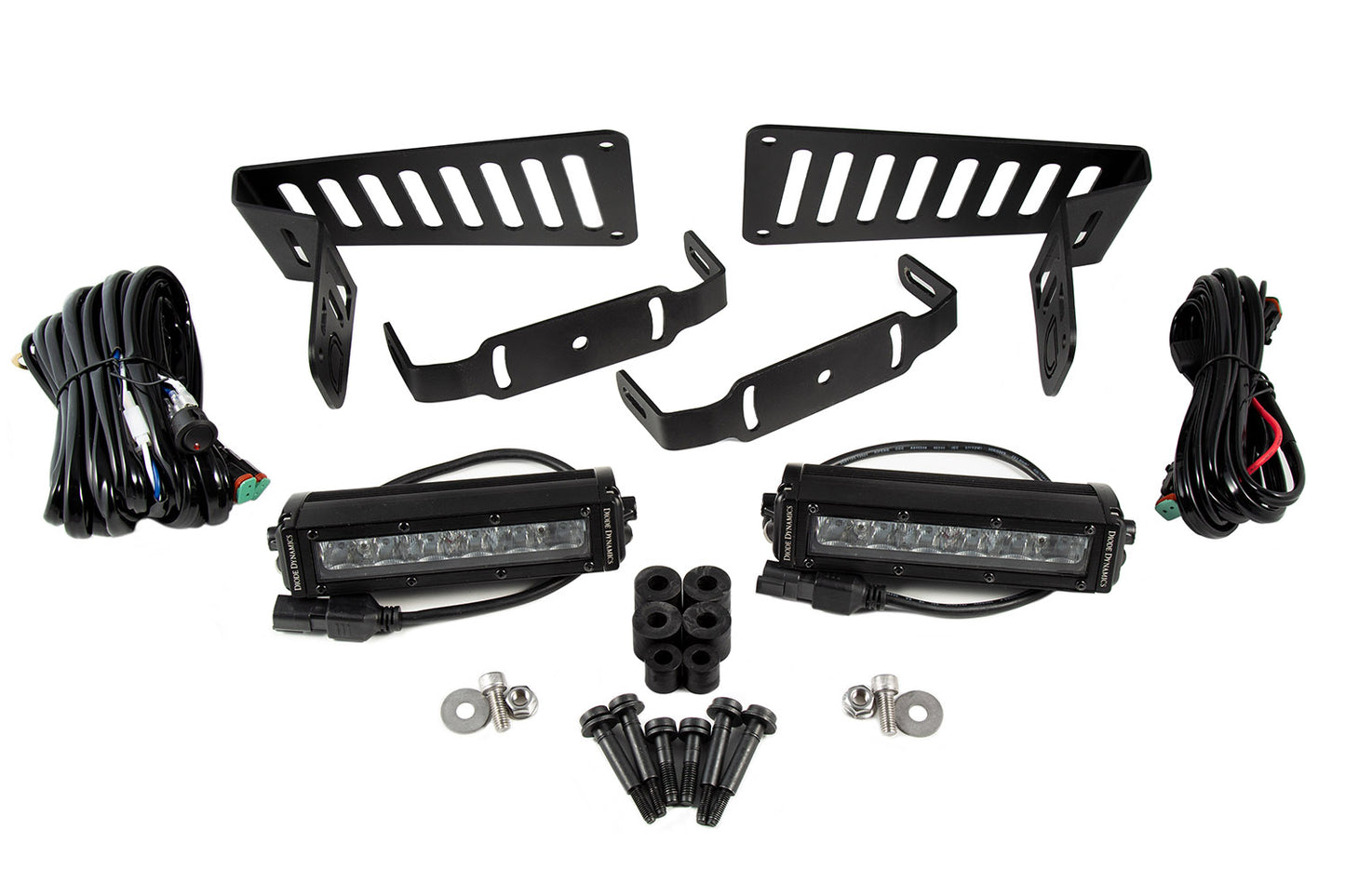 SS6 Cowl LED-Halterungssatz für 2018-2021 Jeep JL Wrangler/Gladiator, weißes Fahren