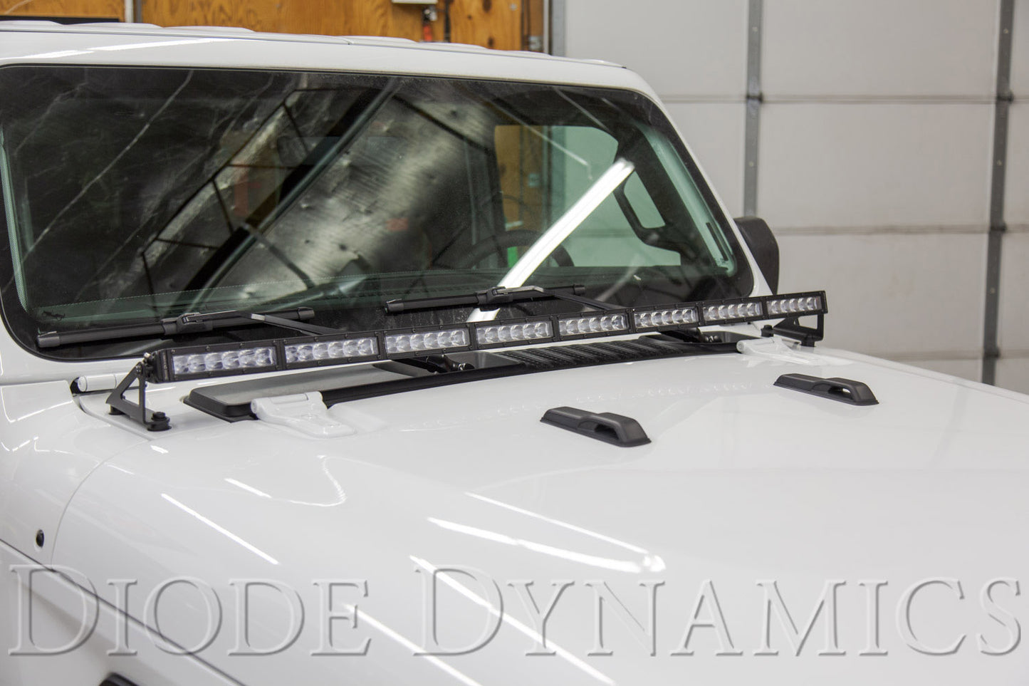 SS50 LED-Lichtleisten-Kit für die Motorhaube für Jeep JL Wrangler/Gladiator 2018–2021, weiße Kombination