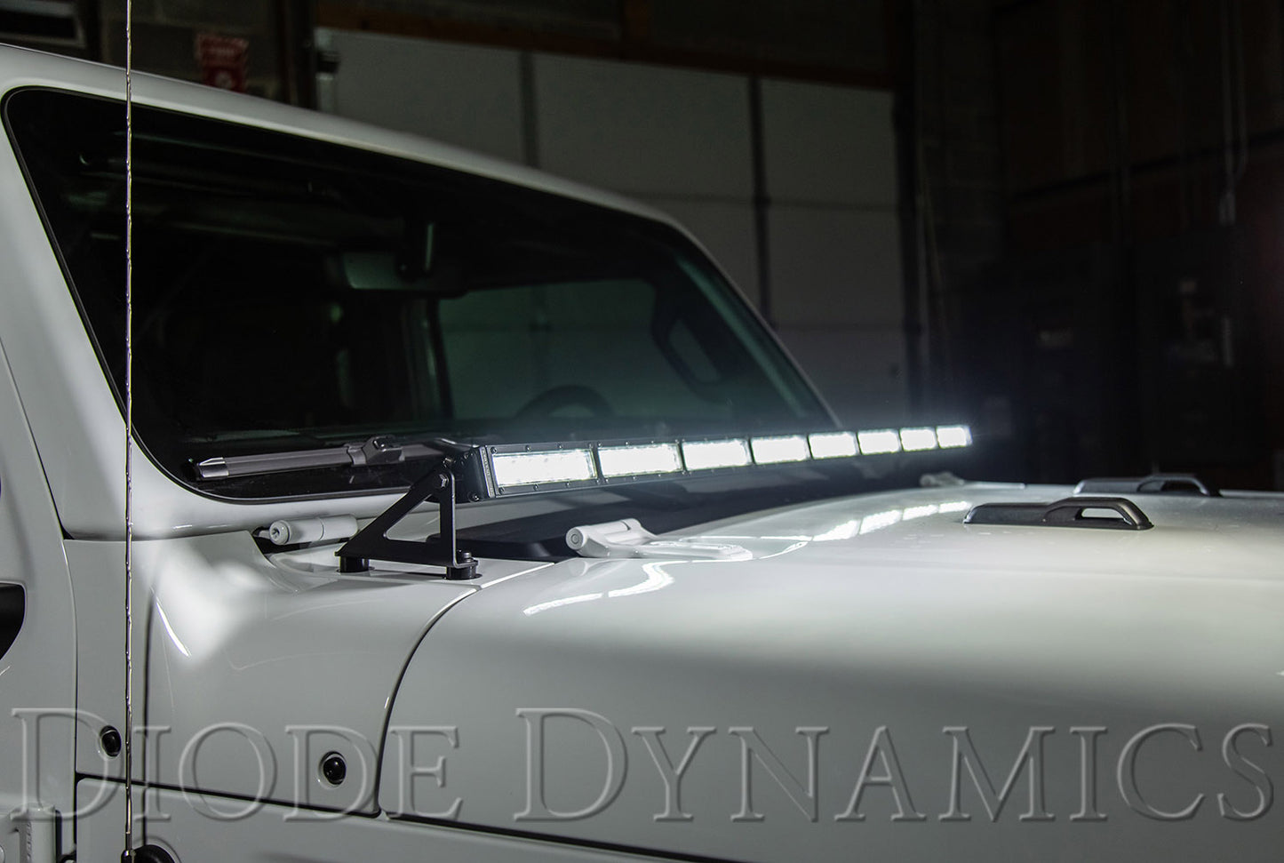 SS50 LED-Lichtleisten-Kit für die Motorhaube für Jeep JL Wrangler/Gladiator 2018–2021, weiße Kombination