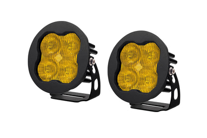 Worklight SS3 Sport Yellow SAE Fog Round Pair Diode Dynamics