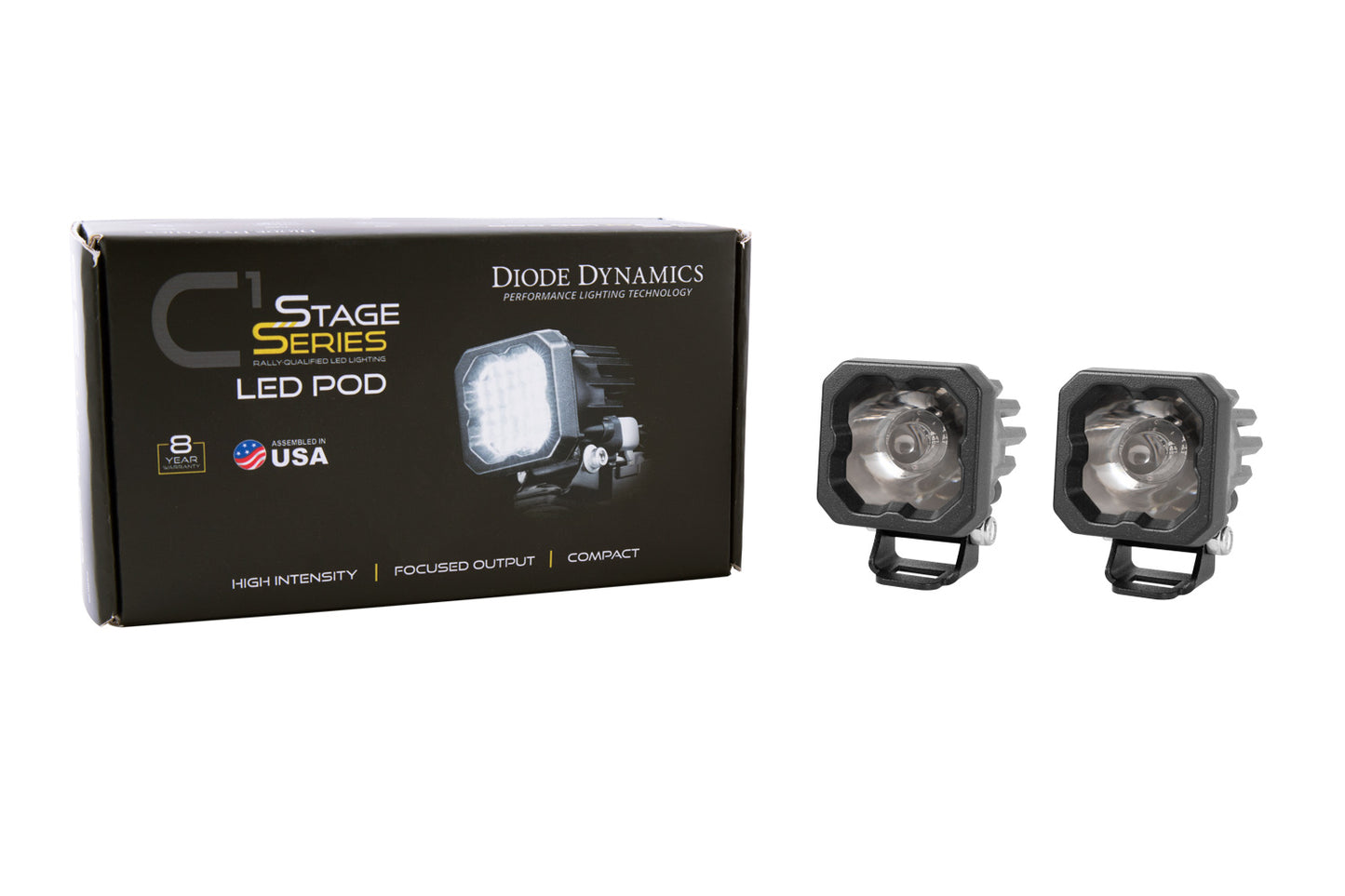 Stage Series C1 LED Pod Sport White Wide Standard WBL Pair Diode Dynamics