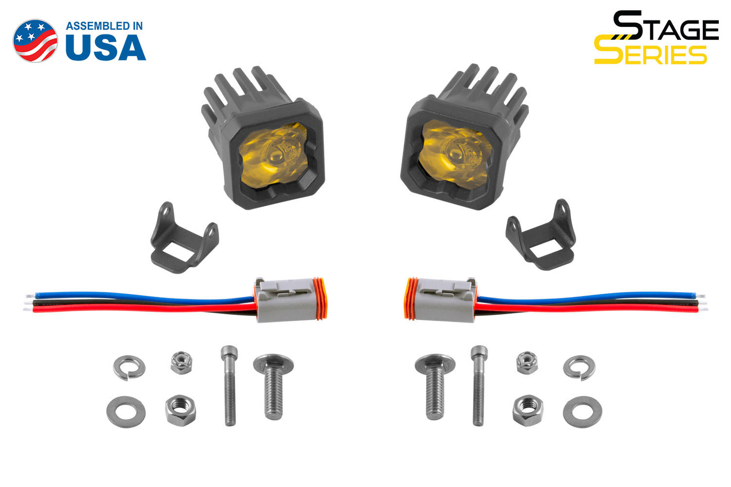 Stage Series C1 LED Pod Sport Yellow Spot Standard ABL Pair Diode Dynamics