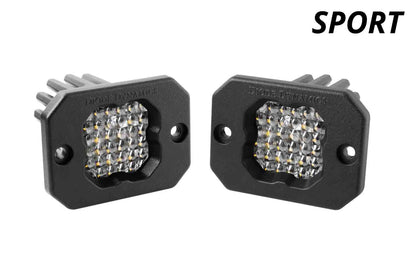 Stage Series C1 LED Pod Sport Weiß Flood Flush WBL Paar Diode Dynamics