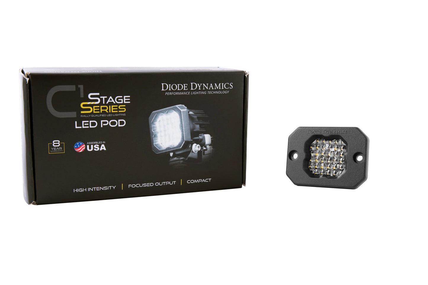 Stage Series C1 LED Pod Sport White Flood Flush WBL Each Diode Dynamics