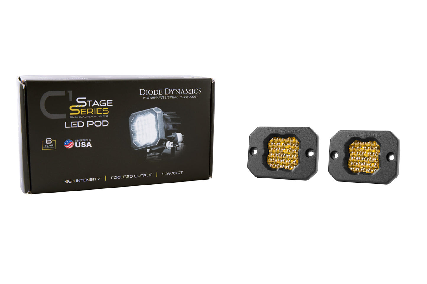 Serie Stage C1 LED Pod Pro - Diodo dinámico de par ABL empotrado con inundación amarilla