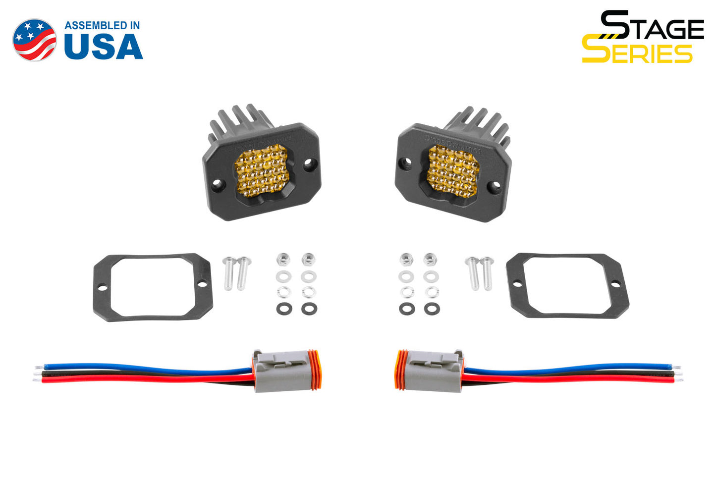 Serie Stage C1 LED Pod Pro - Diodo dinámico de par ABL empotrado con inundación amarilla