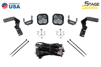 Stage Series 2in LED Ditch Light Kit for 2019-2021 Ford Ranger, Pro White Combo