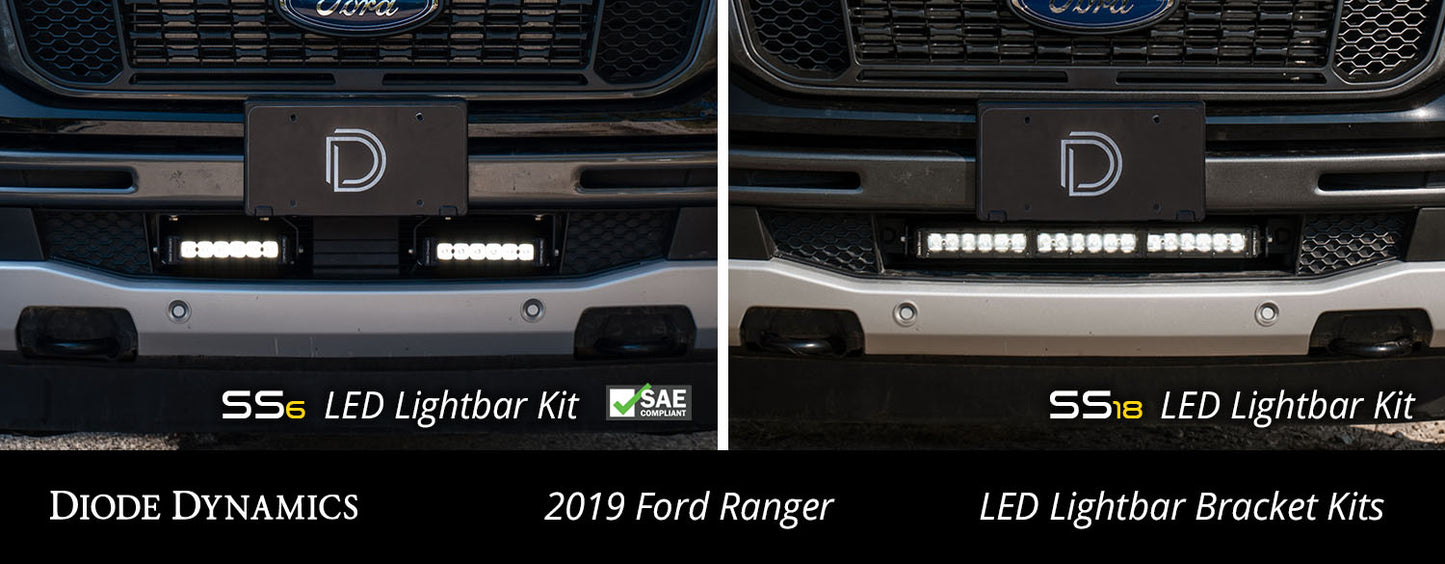 SS6 LED Lightbar Kit for 2019-2021 Ford Ranger, White Driving