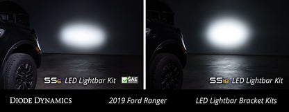 SS6 LED Lightbar Kit for 2019-2021 Ford Ranger, White Wide