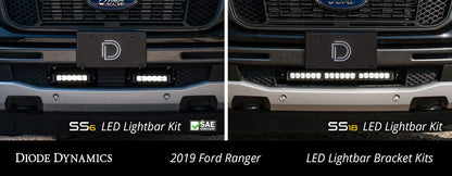 SS6 LED Lightbar Kit for 2019-2021 Ford Ranger, Amber Wide