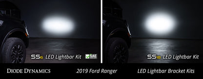 SS6 LED Lightbar Kit for 2019-2021 Ford Ranger, Amber Wide