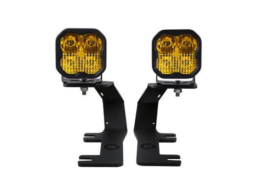 SS3 LED Ditch Light Kit for 2014-2019 Chevrolet Silverado 1500, Sport Yellow Combo Diode Dynamics