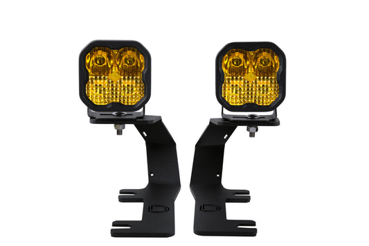 SS3 LED Ditch Light Kit for 2014-2019 GMC Sierra 1500, Sport Yellow Combo Diode Dynamics