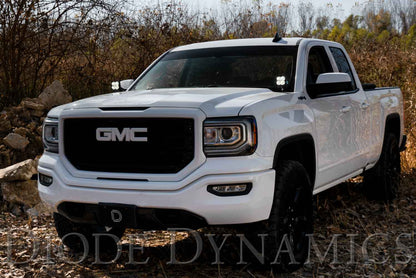 Kit de luces LED para zanjas SS3 para GMC Sierra 1500 2014-2019, combinación de diodos dinámicos en amarillo deportivo