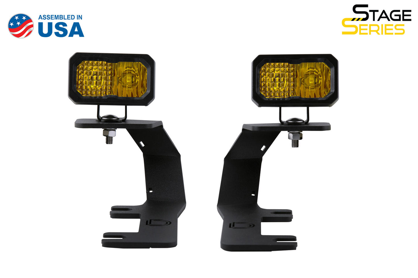 SSC2 LED Ditch Light Kit for 2014-2019 Silverado/Sierra, Sport Yellow Combo Diode Dynamics