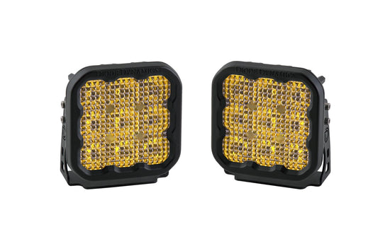 Dinámica de diodos de par de luces LED SS5 LED Sport Yellow Flood