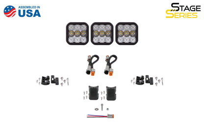 SS5 Sport Universal CrossLink 3-Pod Lightbar Yellow Combo Diode Dynamics