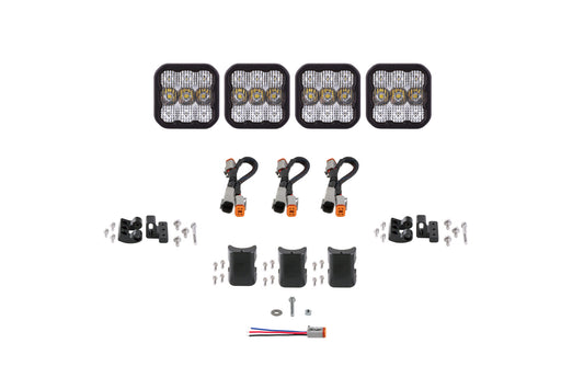 SS5 Sport Universal CrossLink 4-Pod Lightbar White Combo Diode Dynamics