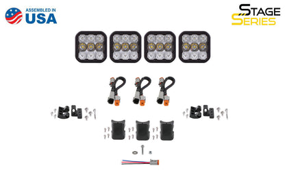 Barra de luces CrossLink de 4 unidades con diodos dinámicos blancos combinados SS5 Sport Universal