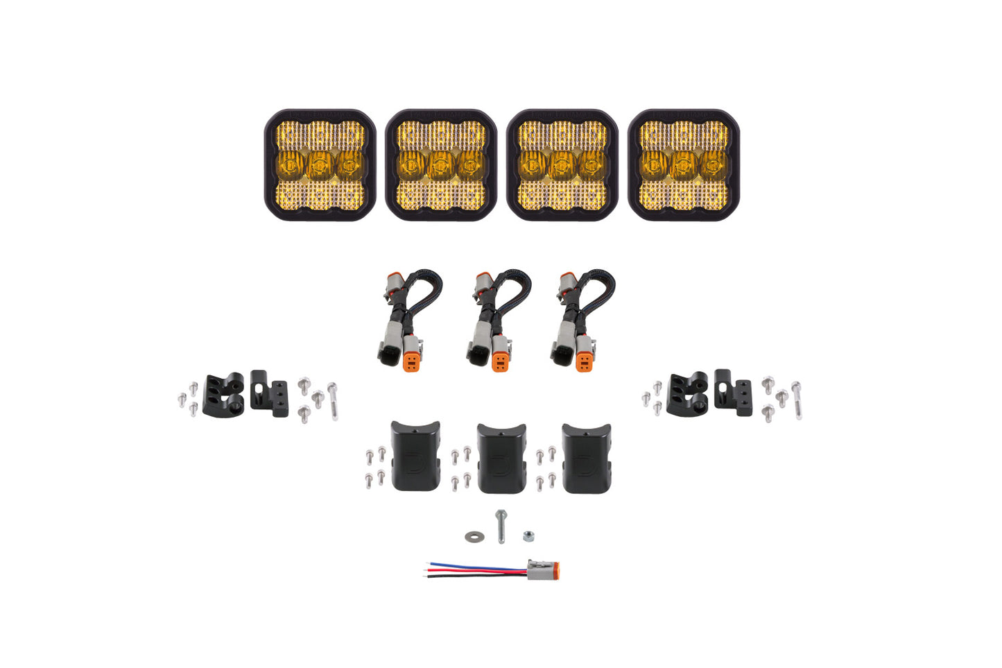 SS5 Sport Universal CrossLink 4-Pod Lichtleiste Gelb Combo Diode Dynamics