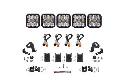 Barra de luces CrossLink de 5 unidades con diodos dinámicos blancos combinados SS5 Sport Universal