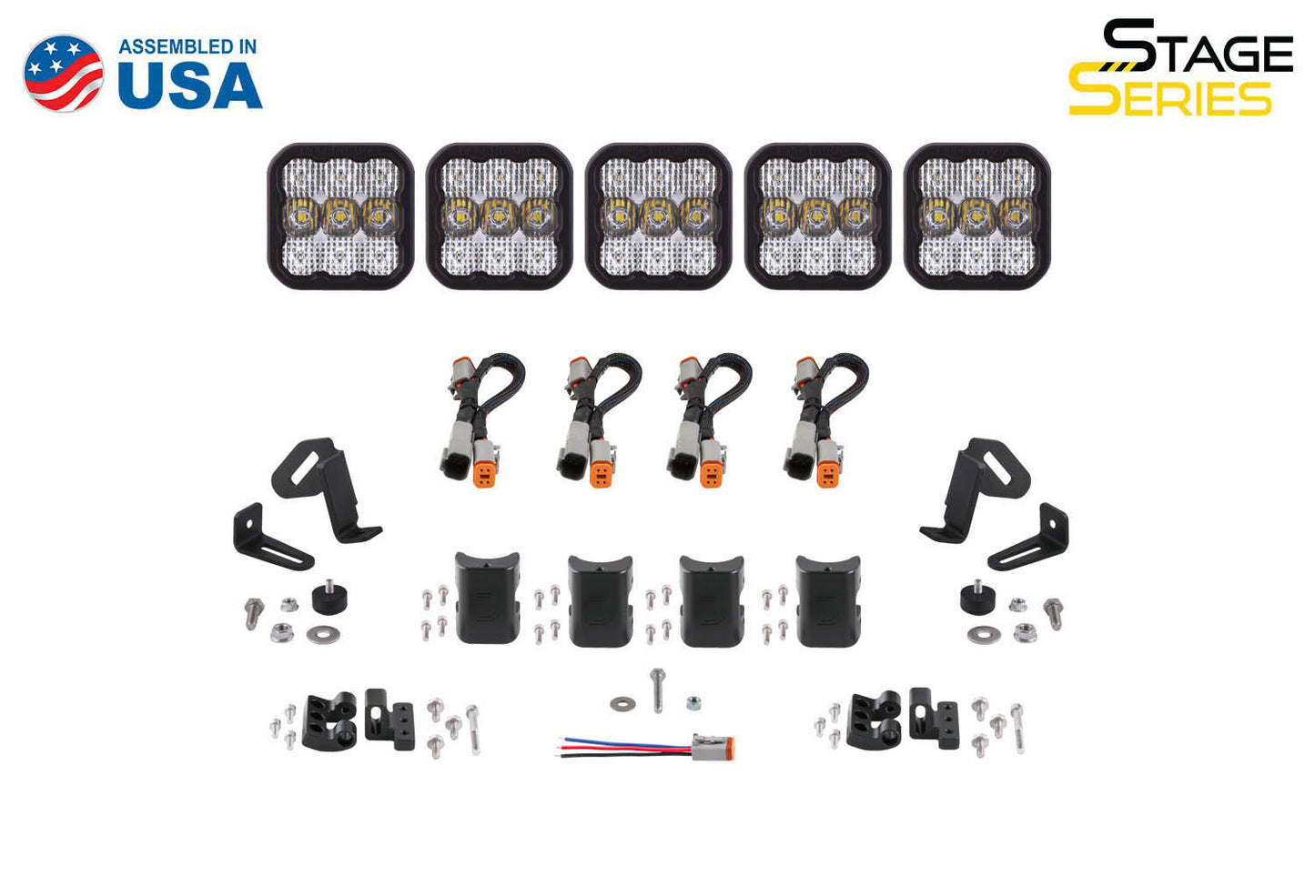 Barra de luces CrossLink de 5 unidades con diodos dinámicos blancos combinados SS5 Sport Universal