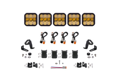 SS5 Sport Universal CrossLink 5-Pod Lightbar Yellow Combo Diode Dynamics