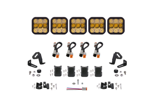 Barra de luces CrossLink de 5 unidades con diodos dinámicos combinados amarillos SS5 Sport Universal