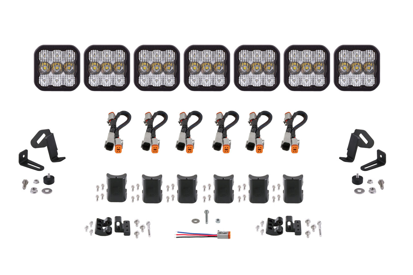 SS5 Sport Universal CrossLink 7-Pod Lightbar White Combo Diode Dynamics