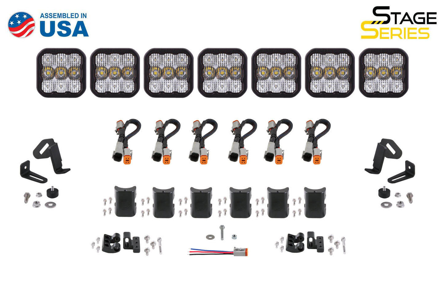 SS5 Sport Universal CrossLink 7-Pod Lightbar White Combo Diode Dynamics