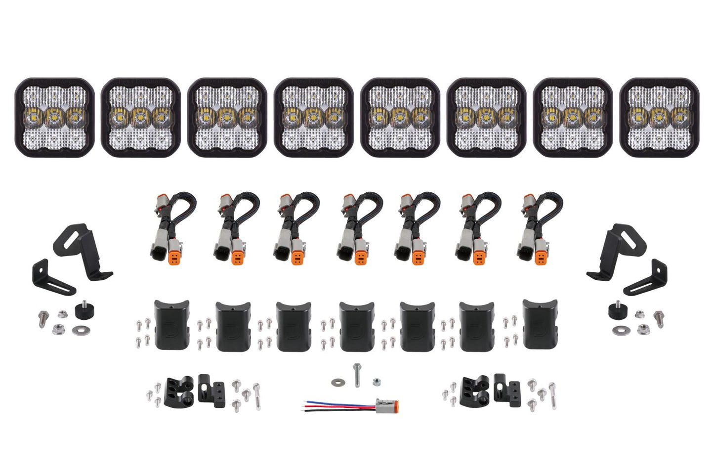 SS5 Sport Universal CrossLink 8-Pod Lightbar White Combo Diode Dynamics