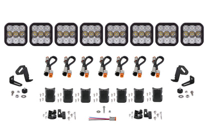 SS5 Sport Universal CrossLink 8-Pod Lightbar White Combo Diode Dynamics